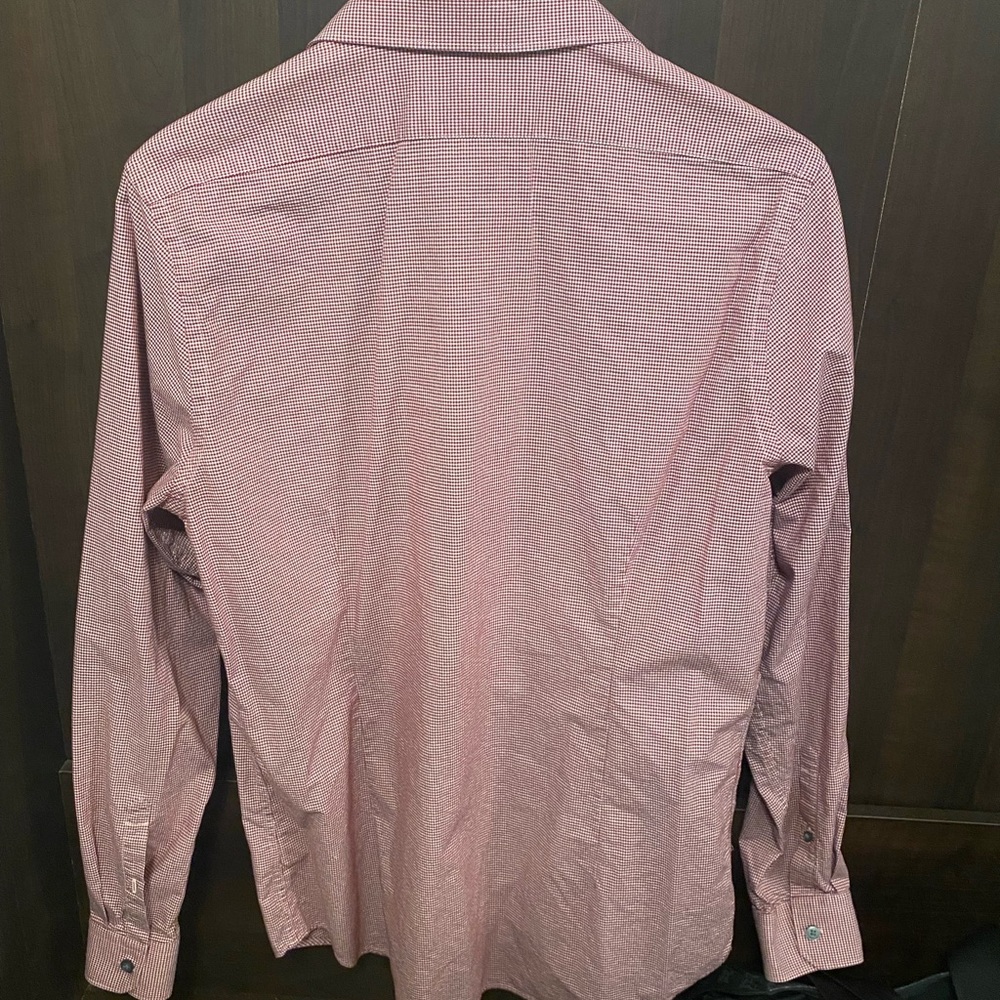 Express Button Down Micro Checkered Print - image 2